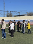 Cтуденты групп 105Т, 106Т приняли участие в зарядке "Мы за ЗОЖ"